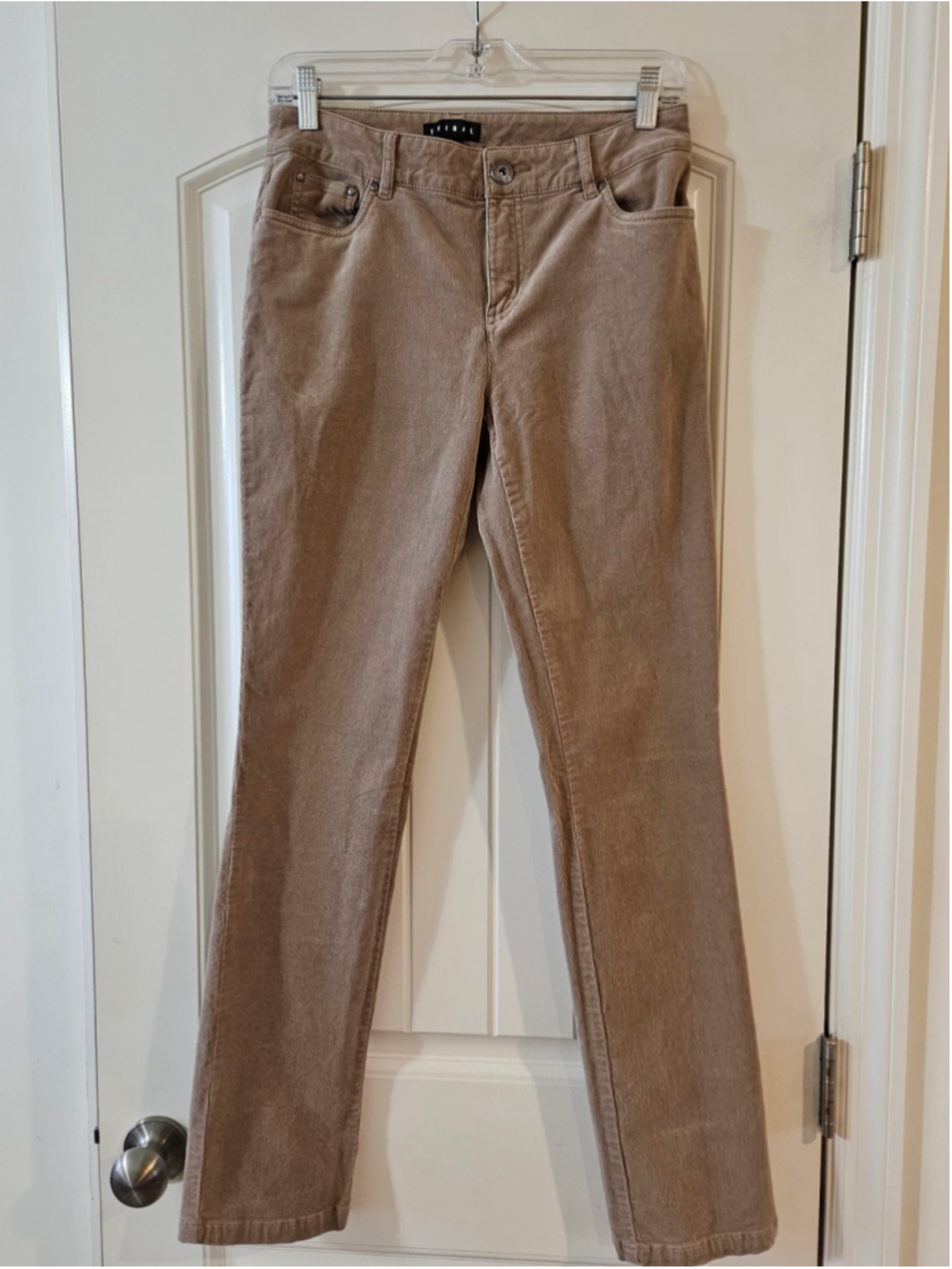 Women's Tribal Corduroy Pants Size 4 Beige